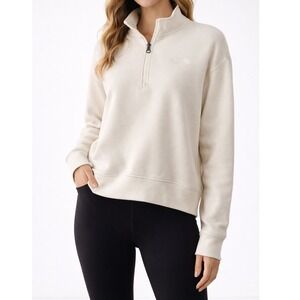 The North Face White Dune Quarter Zip Pullover‎ Cozy Neutral Womens Large
